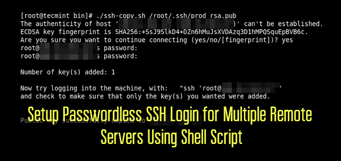 Configuración de inicio de sesión SSH sin contraseña para múltiples servidores remotos usando script