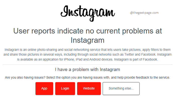 Przepraszamy, wystąpił problem z błędem logowania żądania na Instagramie