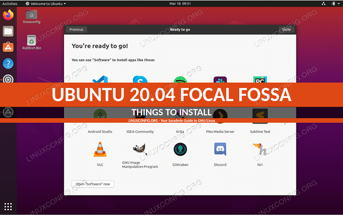 Rzeczy do zainstalowania na Ubuntu 20.04
