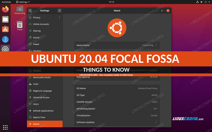 Cosas que saber sobre Ubuntu 20.04 fosa focal