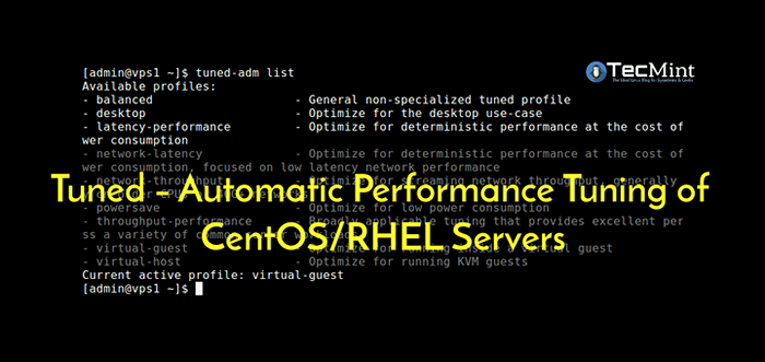 Associé - réglage automatique des performances des serveurs CENTOS / RHEL