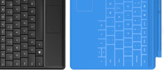 Apague haciendo clic en el sonido en la cubierta de tipo para la tableta Microsoft Surface