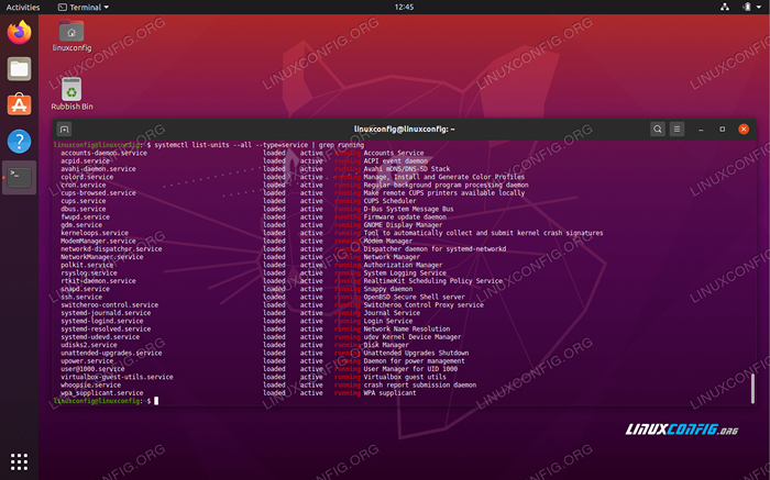 Ubuntu 20.04 Servicios de lista