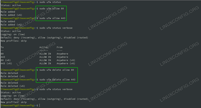 Ubuntu 20.04 HTTP -Port 80 und HTTPS -Port 443 mit UFW öffnen