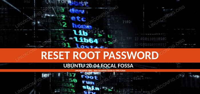 Ubuntu 20.04 Zresetuj hasło roota