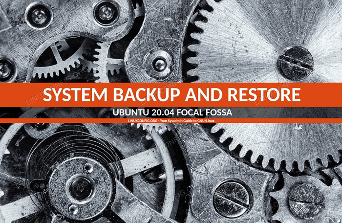 Ubuntu 20.04 Copia de seguridad y restauración del sistema