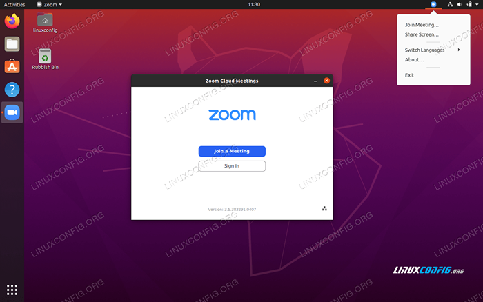 Ubuntu 20.04 Instalação de zoom