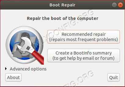 Pembaikan boot ubuntu
