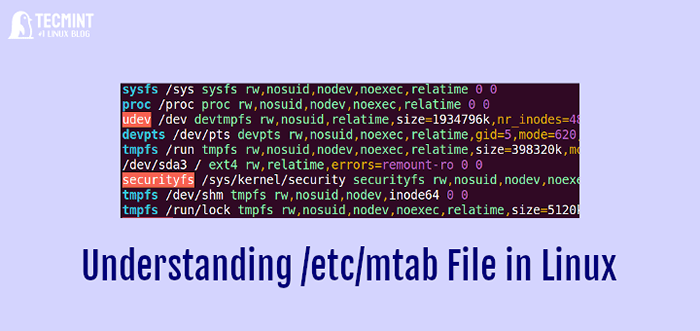 Comprender el archivo /etc /mtab en el sistema Linux