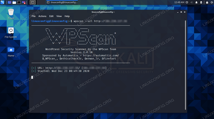 Utilisez WPSCAN pour scanner WordPress pour les vulnérabilités sur Kali
