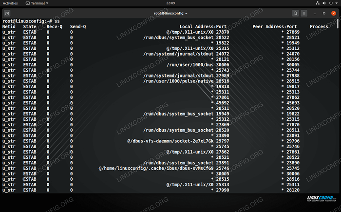 Utilisation de la commande SS sur Linux