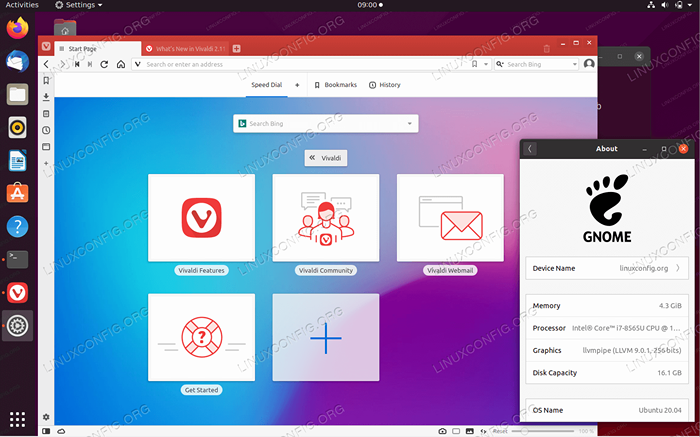 Browser Vivaldi di Ubuntu 20.04 FOSSA FOCAL