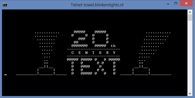 Obejrzyj ASCII Star Wars in Command Monit