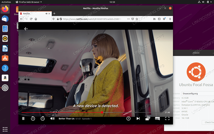 Sehen Sie sich Netflix auf Ubuntu 20 an.04 FORSA FOSSA Linux Desktop