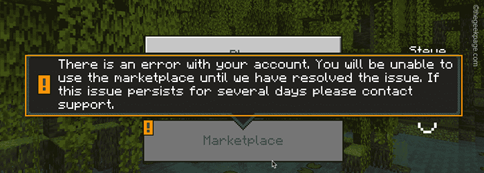 Kami tidak dapat menyambung, Minecraft Marketplace tidak membaiki masalah kerja