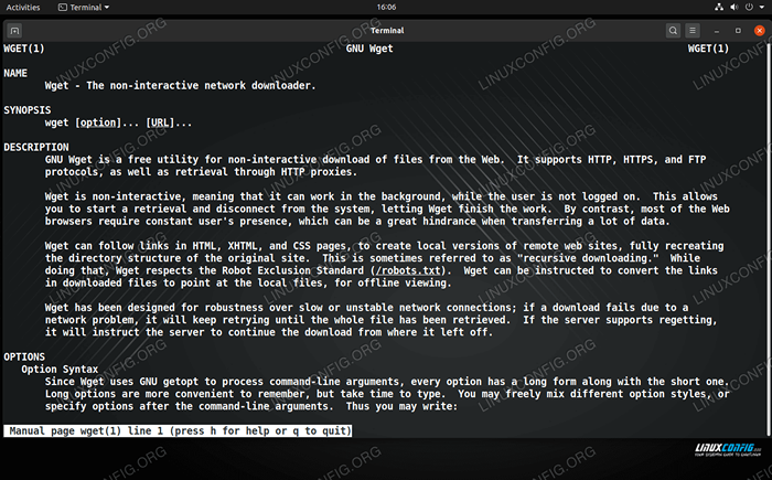 Muat turun fail wget di linux