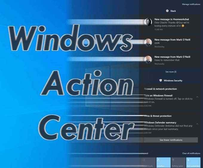 ¿Qué es Windows Action Center??