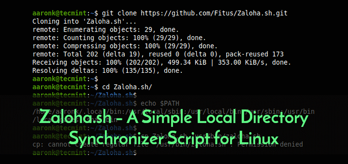 Zaloha.SH - Ein einfaches lokales Verzeichnis -Synchronizer -Skript für Linux