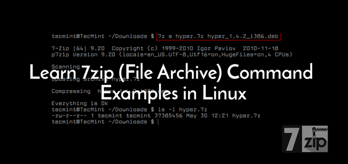 10 7ZIP (Archivo de archivo) Ejemplos de comando en Linux