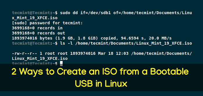 2 cara untuk membuat ISO dari USB yang dapat di -boot di Linux