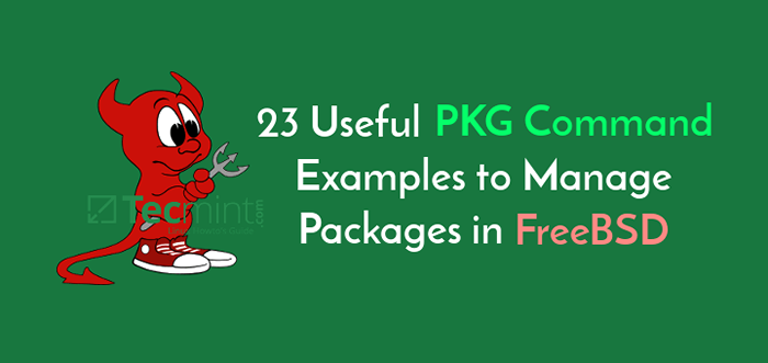23 ejemplos de comando PKG útiles para administrar paquetes en FreeBSD