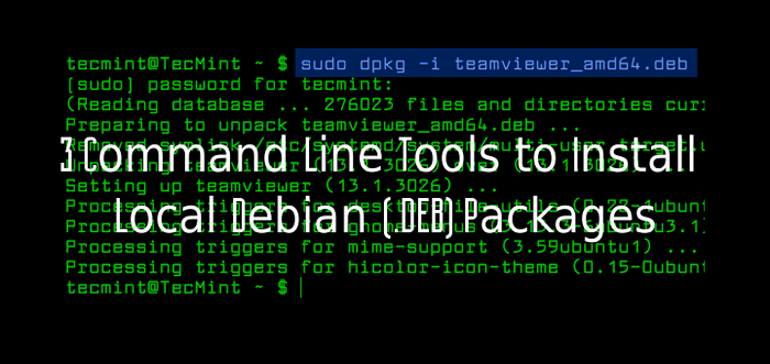 3 herramientas de línea de comandos para instalar Debian local (.Deb) paquetes