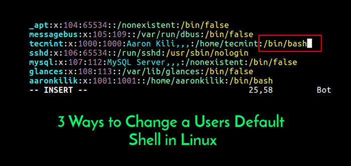 3 formas de cambiar el shell predeterminado de los usuarios en Linux