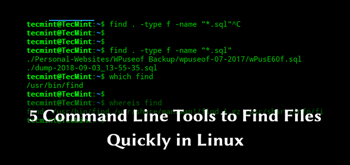 5 Alat baris arahan untuk mencari fail dengan cepat di Linux