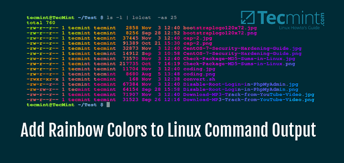 Adicione as cores do arco -íris à saída do comando linux em câmera lenta