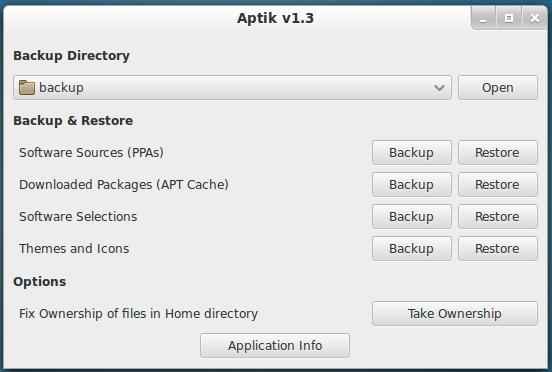 Aptik - Alat untuk mencadangkan/memulihkan PPA dan aplikasi favorit Anda di Ubuntu