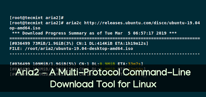 ARIA2-Una herramienta de descarga de línea de comandos multiprotocolos para Linux