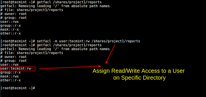 Asignar acceso de lectura/escritura a un usuario en un directorio específico en Linux