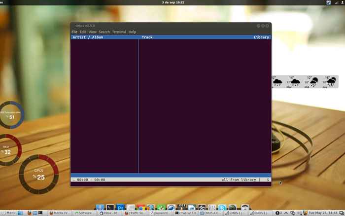 CMUS (C* Pemain Muzik) - Pemain audio berasaskan konsol untuk Linux