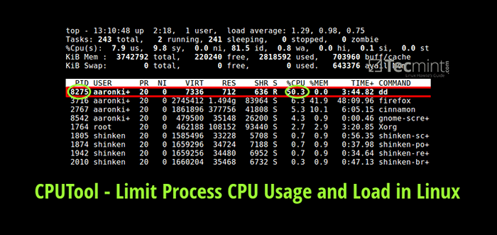 Cputool - Limiter et contrôler l'utilisation du processeur de tout processus dans Linux