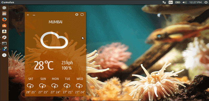Cumulus - eine Echtzeitwetter -App für Linux -Desktops