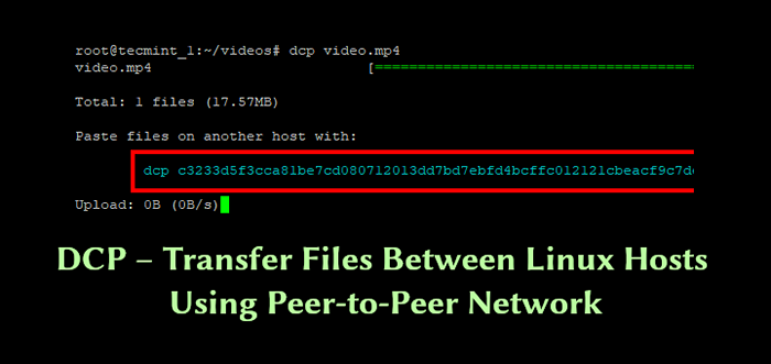 DCP transfiera archivos entre hosts de Linux que usa la red entre pares
