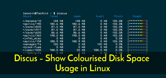 DISCUS - Muestra el uso del espacio en disco colorado en Linux