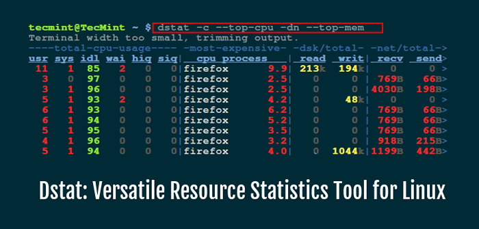 DSTAT - Alat yang beragam untuk memantau kinerja server Linux secara real -time