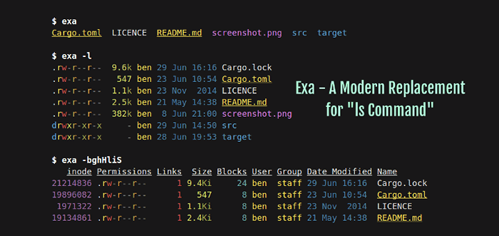 EXA - Un reemplazo moderno para el comando LS escrito en óxido