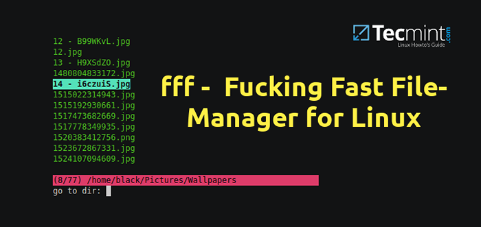 FFF - um gerenciador de arquivos rápido simples para Linux
