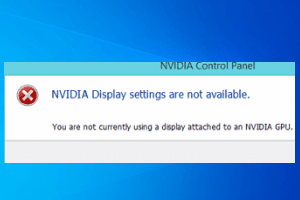 La configuración de visualización de NVIDIA no está disponible en Windows 11 o 10