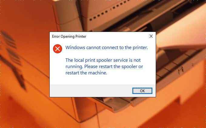 Fix Print Spooler hält immer wieder unter Windows 10 an