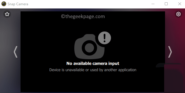Correction de l'erreur de l'application de caméra Snap Aucune entrée de la caméra disponible dans Google Meet et Zoom