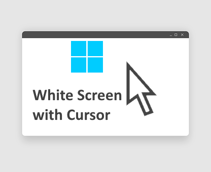 Betulkan skrin putih dengan kursor selepas log masuk di Windows 11 atau 10