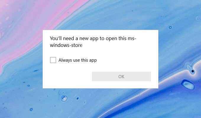 Perbaiki Anda akan memerlukan aplikasi baru untuk membuka kesalahan MS-Windows-store di Windows