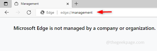 FIJAR su navegador es administrado por el mensaje de su organización en Edge Browser
