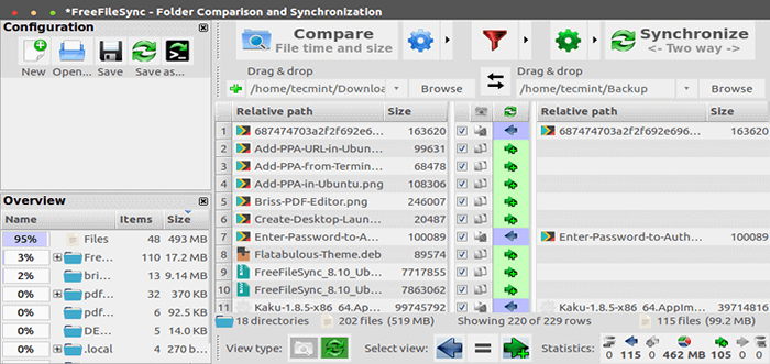 FreeFileSync compare y sincronice archivos en Ubuntu