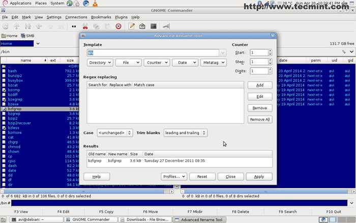 GNOME Commander Un navegador de archivos gráficos y administrador de archivos 'dos ​​paneles' para Linux