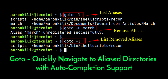 GOTO - Accédez rapidement aux répertoires aliasés avec un support de complétion automatique
