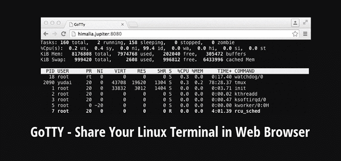 GOTTY - Udostępnij swój terminal Linux (TTY) jako aplikacja internetowa